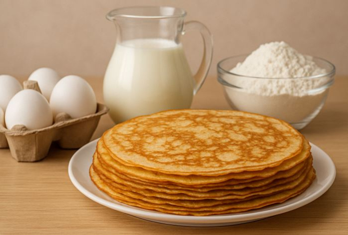 Раскрыт секрет приготовления идеальных блинов — нужны всего три ингредиента. Станут тонкими, нежными и бархатными