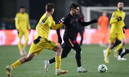 Четырьмя голами закончился первый тайм матча «Астана» — «Челси»