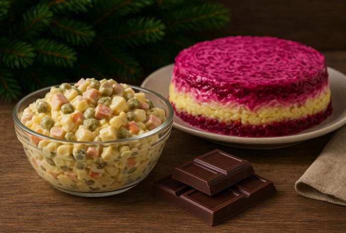 Какие два новогодних блюда являются самыми вредными. Их готовят практически все