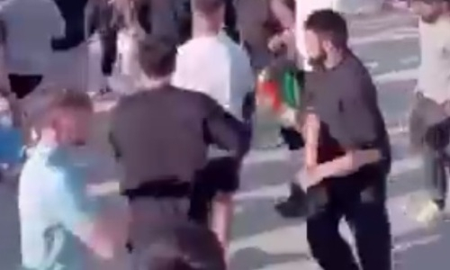 Дагестанцы подрались с ирландскими фанатами перед боем Нурмагомедов — Хьюз. Видео