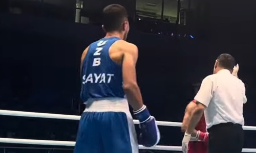 Разгромом закончился бой казахского боксера за медаль чемпионата Узбекистана