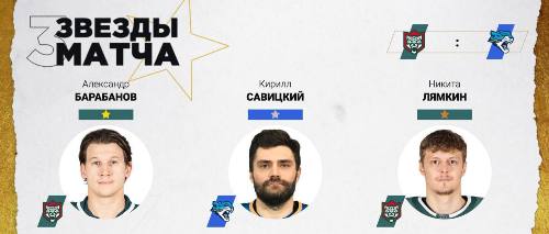 Игрок «Барыса» признан звездой матча КХЛ с «Ак Барсом»