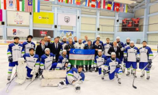 Узбекистан учинил разгром в историческом матче на чемпионате мира по хоккею