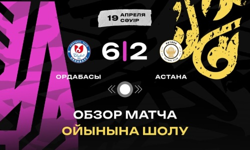 Видеообзор матча чемпионата Казахстана «Ордабасы» — «Астана» 6:2