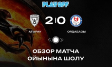 Видеообзор матча плей-офф чемпионата Казахстана «Атырау» — «Ордабасы» 2:0