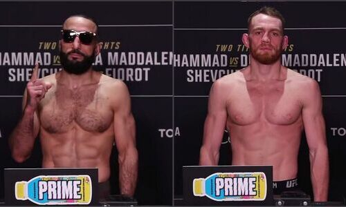 Мухаммад и Маддалена прошли взвешивание перед титульным боем в весе Рахмонова