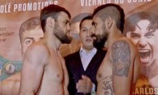 Казахстанский чемпион прошел взвешивание и дуэль взглядов с мексиканцем. Видео