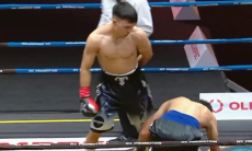 Дисквалифицированный за допинг казахстанец нокаутировал узбекистанского боксера и стал чемпионом мира. Видео