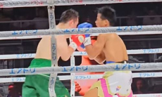 Видео боя двукратного олимпийского чемпиона из Узбекистана с «могучим» нокаутером