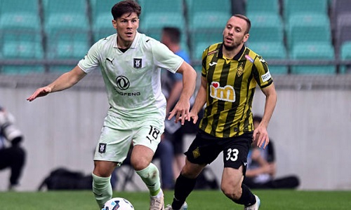 Закончился первый тайм матча «Олимпия» — «Кайрат» в Лиге Чемпионов