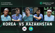Казахстан объявил состав на матч Кубка Дэвиса