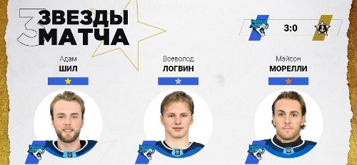 Три игрока «Барыса» признаны звёздами матча КХЛ с «Адмиралом»