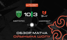 Видеообзор матча чемпионата Казахстана «Байтерек» — «Шымкент» 10:3