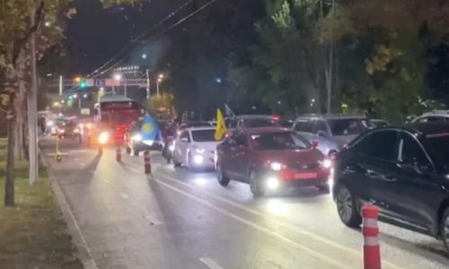 Появилось видео с улиц Алматы после матча «Кайрат» — «Реал»