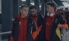 Появилось видео прилета звездной сборной на матч с Казахстаном в Астану