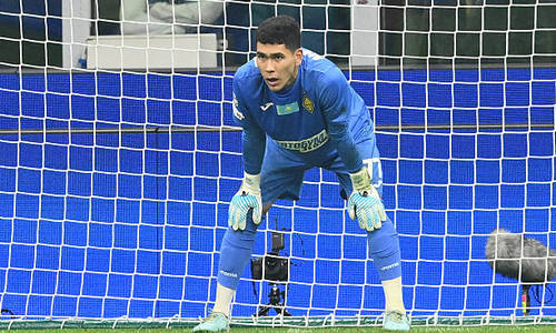 УЕФА включил сейв Темирлана Анарбекова в число лучших после матча с «Интером». Видео