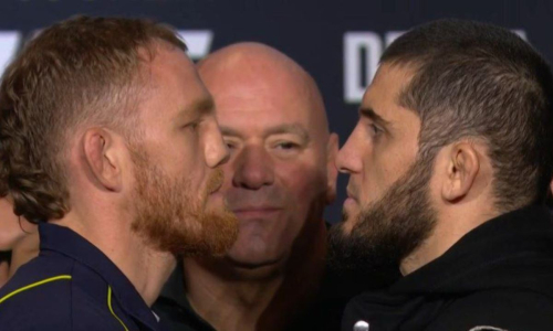 Махачев и Маддалена провели вторую битву взглядов перед боем на UFC 322. Видео