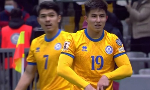 Дастан Сатпаев забил дебютный гол за сборную Казахстана. Видео