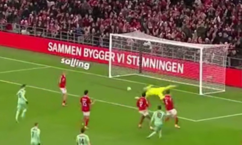 Футболист «Кайрата» забил важный гол в ворота сборной Дании. Видео