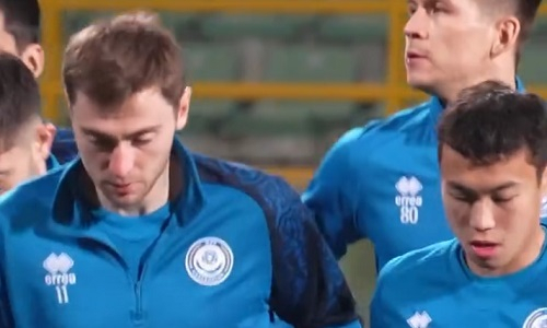 Сборная Казахстана провела тренировку перед матчем в Хорватии