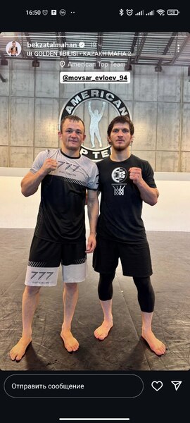 Казахстанец из UFC готовится к Топурии вместе с россиянином из топ-5