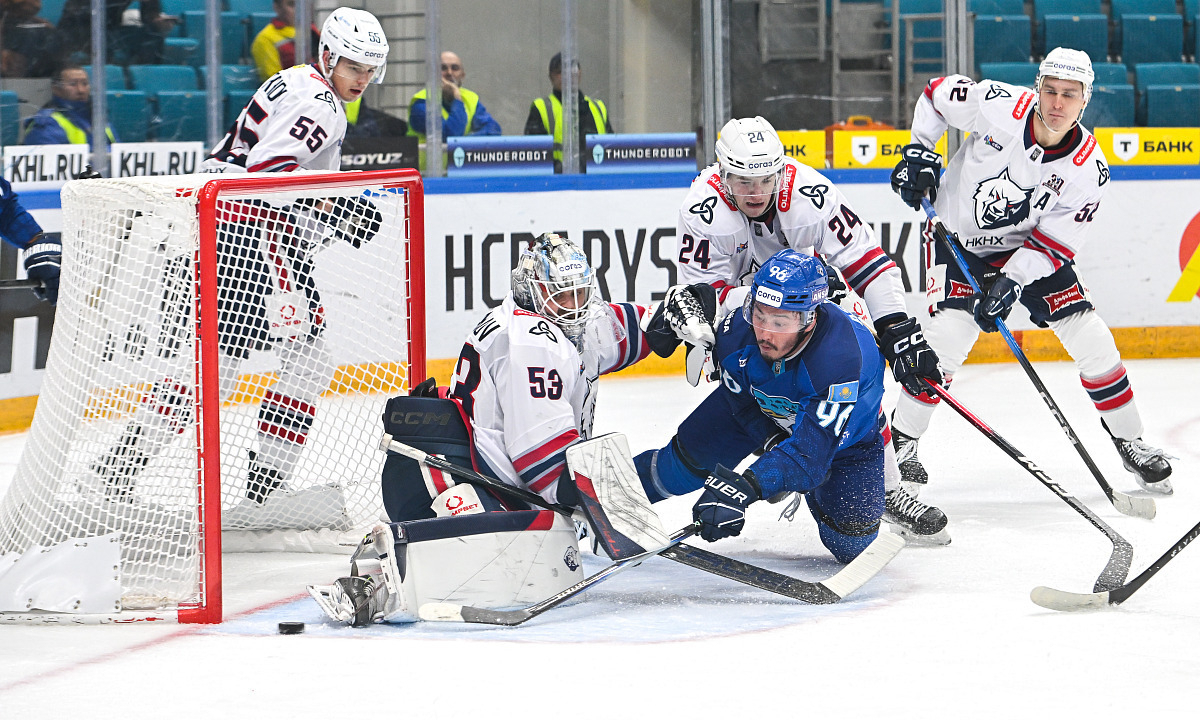 Фоторепортаж с матча КХЛ «Барыс» — «Нефтехимик» 2:5