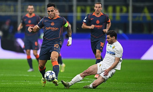 Закончился первый тайм матча «Интер» — «Кайрат»