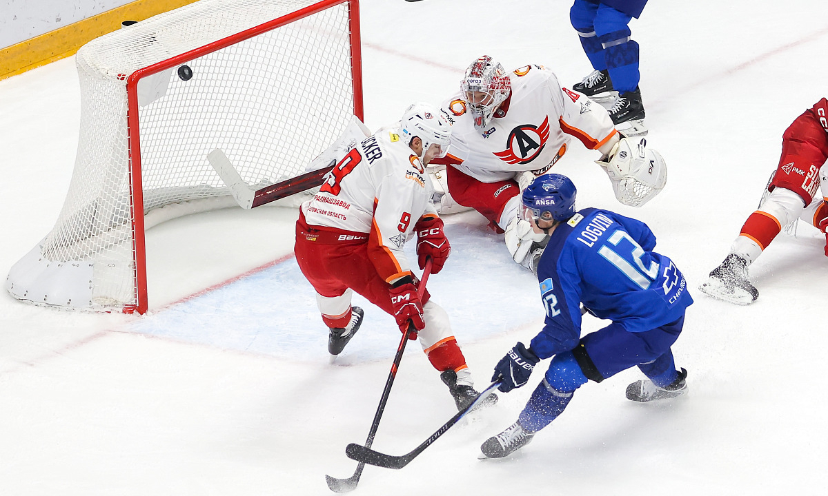 Видеообзор победного матча «Барыса» с пятью шайбами и овертаймом в КХЛ