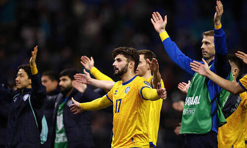 Фоторепортаж с матча отбора на ЧМ-2026 Казахстан — Бельгия 1:1