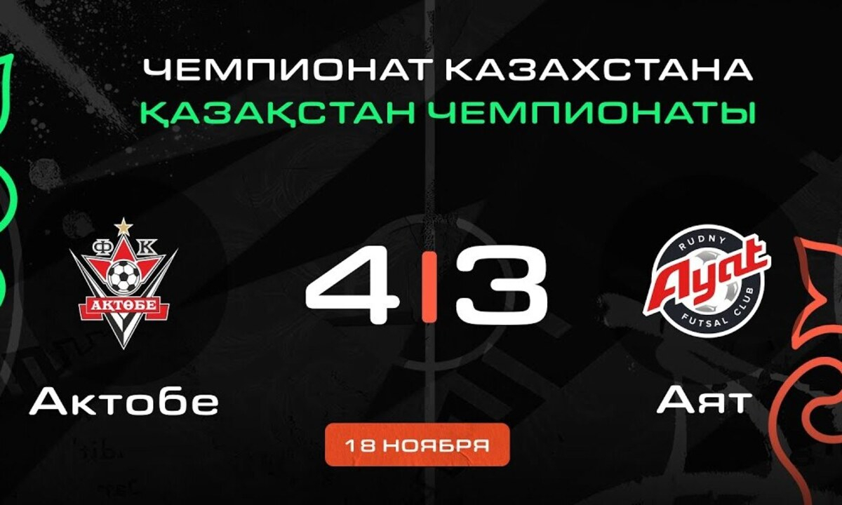 Видеообзор жаркой битвы в матче чемпионата Казахстана с семью голами