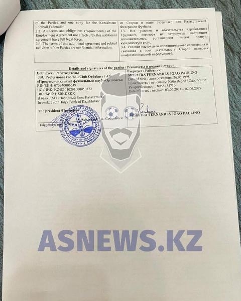 «Ордабасы» назначил шикарные бонусы легионеру. Известна сумма