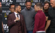 Мераб Двалишвили и Петр Ян провели первую битву взглядов перед реваншем на UFC 323. Видео