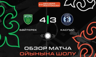 Видеообзор матча чемпионата Казахстана «Байтерек» — «Каспий» — 4:3