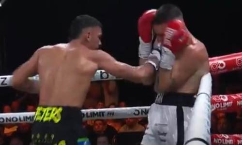 Нокаутом закончился бой за титул в весе Жанибека Алимханулы. Видео