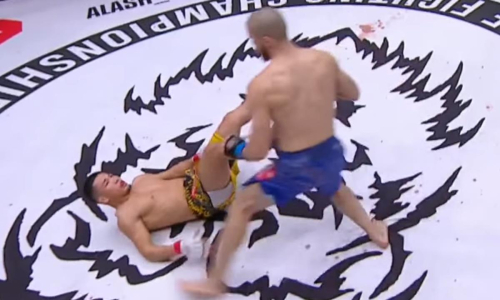 Зверским нокаутом с одного удара закончился соглавный бой Казахстан — Россия в ММА. Видео