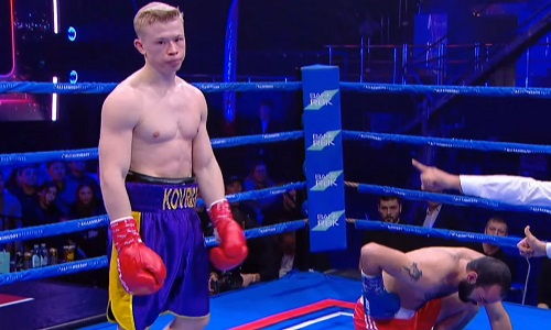 Быстрым нокаутом закончился бой боксера из Казахстана