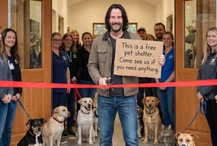 Киану Ривз открыл самый большой приют для кошек и собак в мире