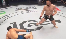 Нокаут за 57 секунд зафиксирован перед боями казахстанцев. Видео