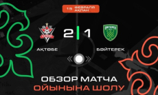 Видеообзор матча чемпионата Казахстана «Актобе» — «Байтерек» 2:1