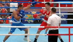 Разгромом с нокдауном обернулся бой казахстанского тяжеловеса за медаль в Испании