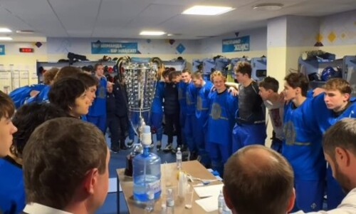 Видео чемпионской раздевалки сборной Казахстана после разгрома России