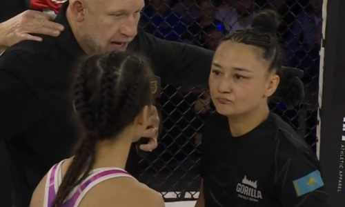 В первом раунде закончился бой казахстанки за титул в американской лиге. Видео