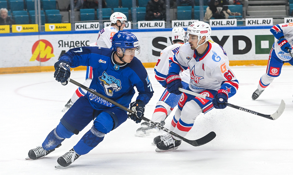 Фоторепортаж с матча КХЛ «Барыс» — СКА 0:5