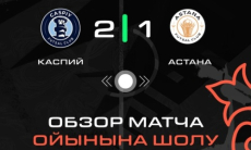 Видеообзор матча с тремя голами в чемпионате Казахстана