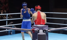 Финал Казахстан — Узбекистан обернулся разгромом с нокдауном на «Кубке Будущего» по боксу