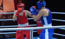 Разгромом с нокдауном завершился финал Казахстан — Узбекистан на топ-турнире по боксу