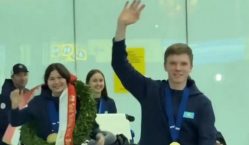 В Казахстане встретили триумфаторов юниорского чемпионата мира. Видео