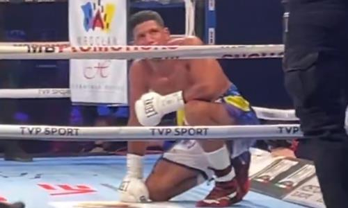 Нокаутом по печени завершился бой за титул в весе Алимханулы. Видео