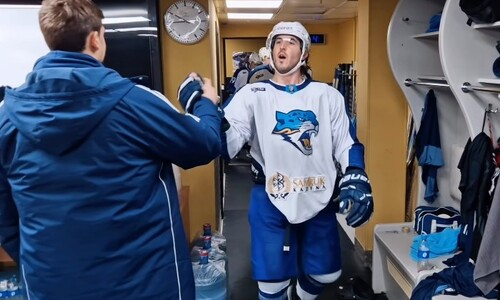 Видео победной раздевалки «Барыса» после матча с «Адмиралом»