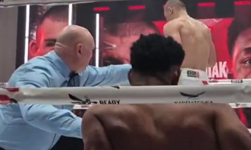 Видео эффектного нокаута Александра Хижняка в дебютном бою в профи